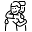 two persons hugging.