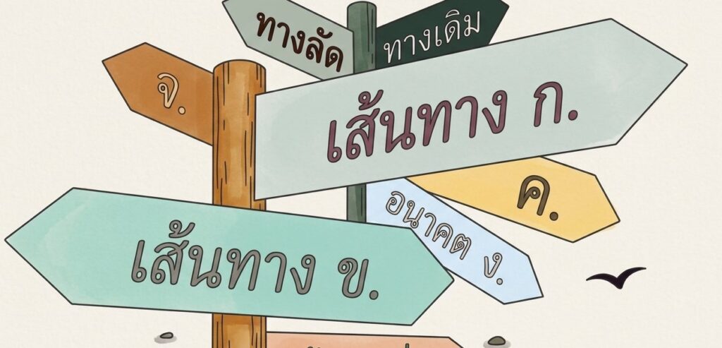 Direction signs.